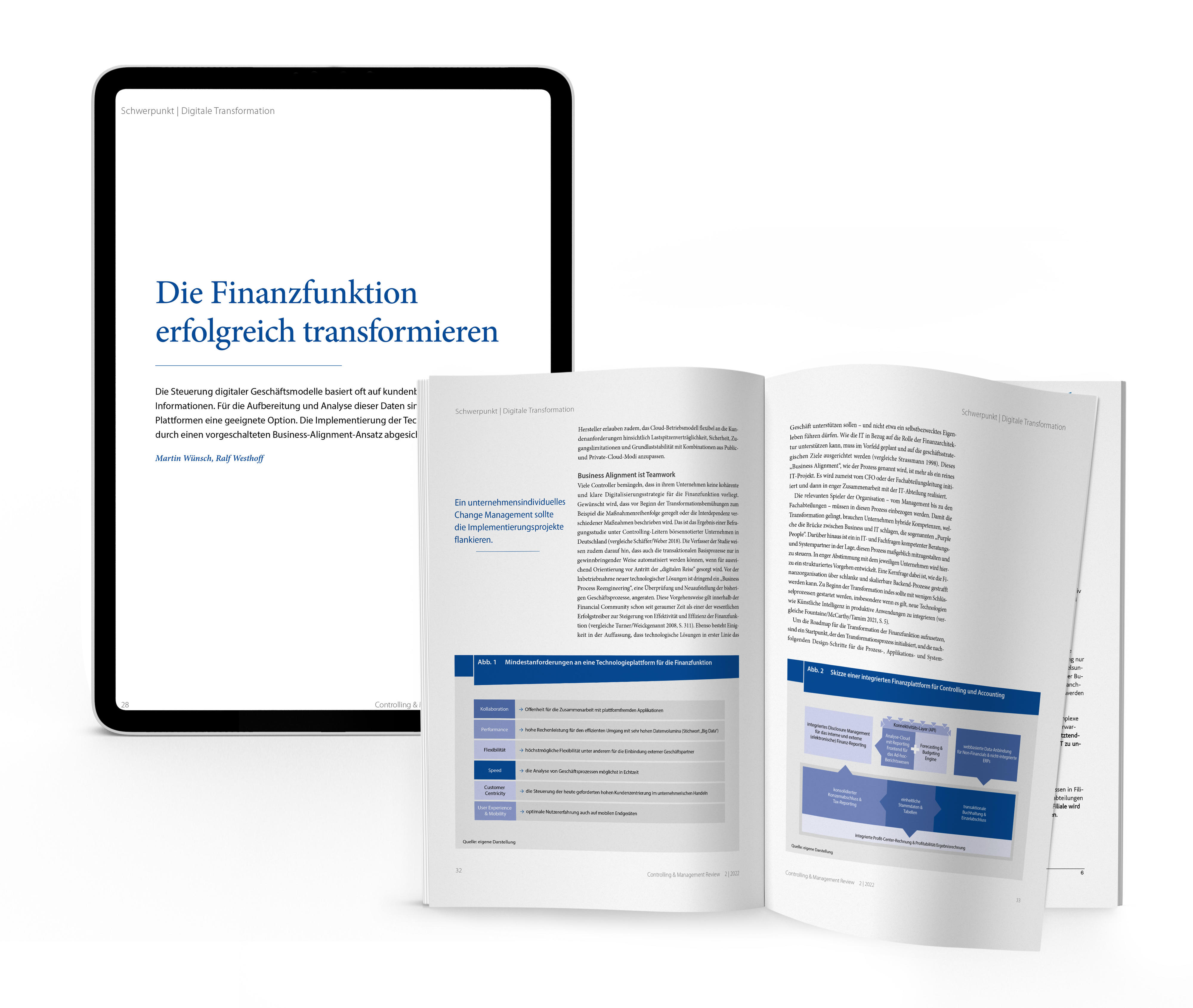 Fachartikel Finanzfunktion erfolgreich transformieren Mock-up