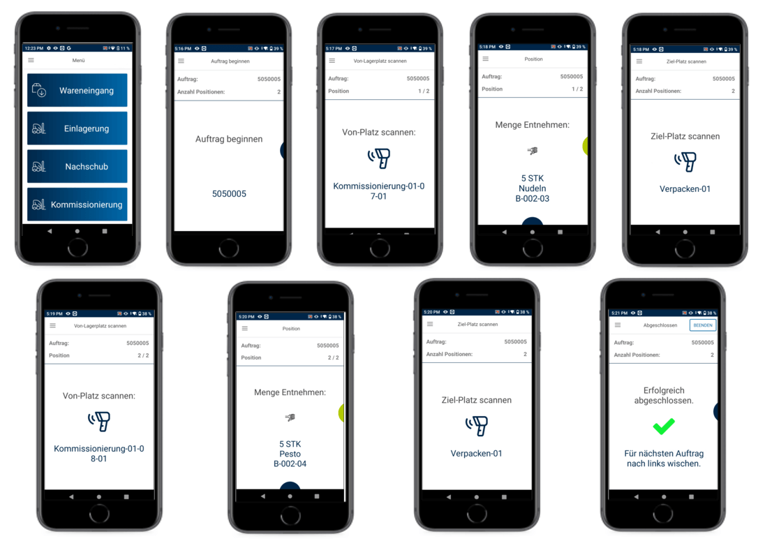 Kommissionierung App - platbricks® WMS